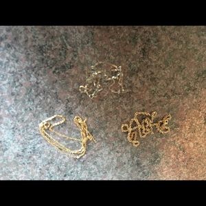 Three Solid Gold 20” necklaces